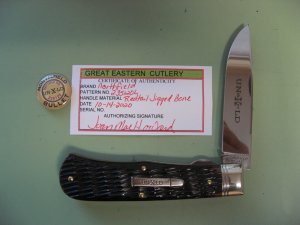 GREAT EASTERN  2020 PROTO 23 PATTERN REDTAIL JIG BONE LINERLOCK