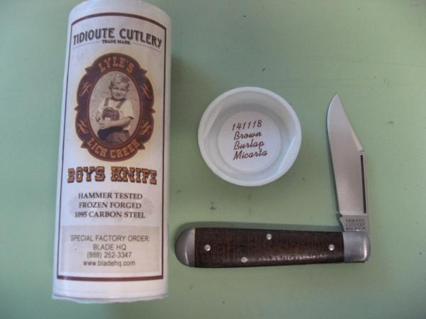 GREAT EASTERN  2018 BROWN BURLAP BOYS KNIFE SFO