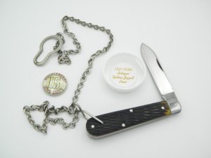Great Eastern Tidioute Brand Huckleberry Boy’s Jack Knife with chain: , 3 1/2” closed
