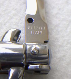 BELTRAME 9" ITALIAN STILETTO GENUINE STAG AUTO KRISS BLADE