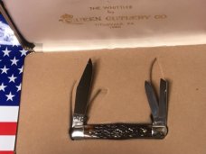 Vintage 1980 Queen Master Cutler Collection Whittler Pocket Knife w/ Beautiful Handles in Display Vintage 1980 Queen Master Cutler Collection Whittler Pocket Knife w/ Beautiful Handles in Display