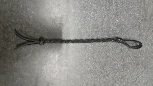 Calf lace Lanyard Black