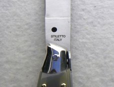 VINTAGE BELTRAME FISH STYLE 25CM ( PICKLOCK ) NICKEL SILVER BOLSTERS LIGHT HORN ITALIAN STILETTO 