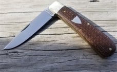 GREAT EASTERN CUTLERY TIDIOUTE #74 MUSTANG - 1 BLADE - BROWN BURLAP MICARTA CODE GREAT EASTERN CUTLERY TIDIOUTE #74 MUSTANG - 1 BLADE - BROWN BURLAP MICARTA CODE