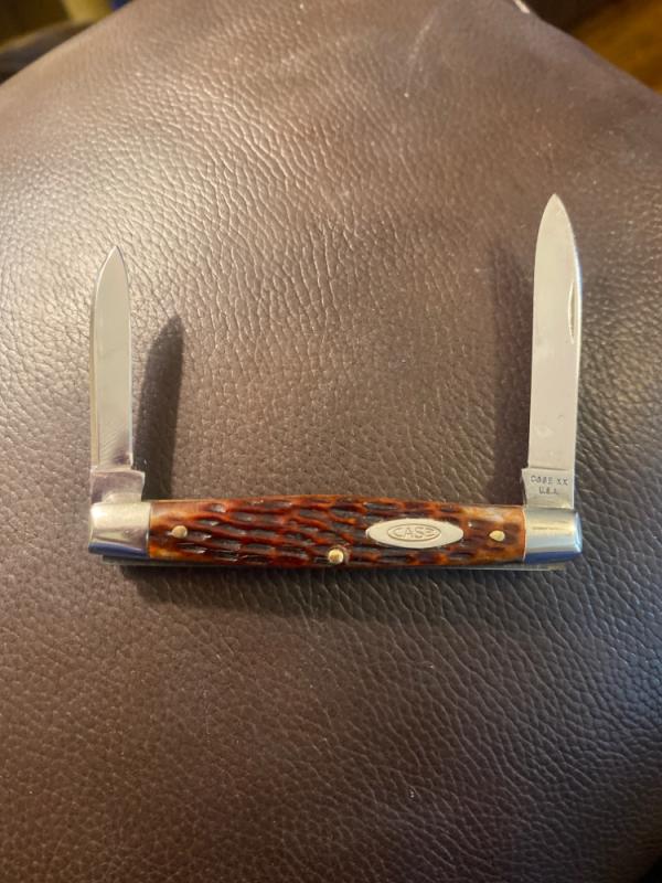 1965/69 Case XX USA 62042 Red Bone Handle With Two Blades 1965/69 Case XX USA 62042 Red Bone Handle With Two Blades