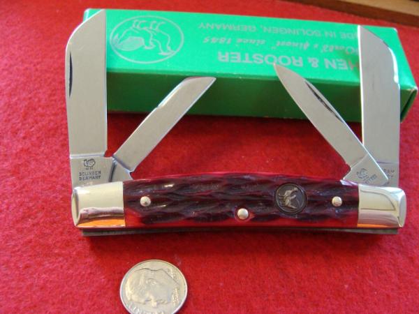Hen & Rooster Bertram Cutlery Red Bone Congress #344 DS