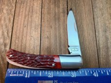 Cattaraugus by A.G. Russell Mediterranean Barlow Red Jigged Bone Seki Made Side Slide Lock