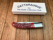 Cattaraugus by A.G. Russell Mediterranean Barlow Red Jigged Bone Seki Made Side Slide Lock