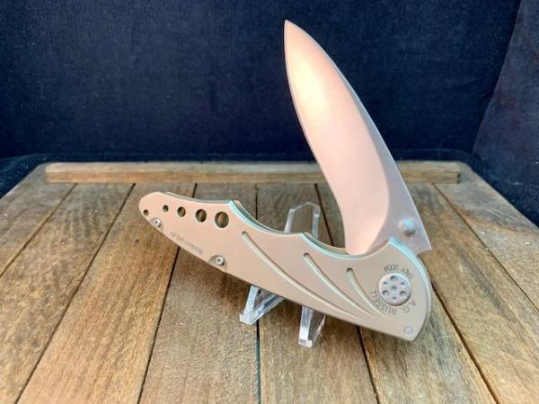 A.G. Russell Tactical Italian Made Folder Titanium Handles ATS-34 Stainless Blade