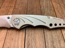 A.G. Russell Tactical Italian Made Folder Titanium Handles ATS-34 Stainless Blade