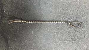 Cream and Black Lanyard