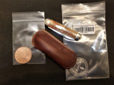 NORTHWOODS INDIAN RIVER JACK KNIFE IN BEAUTIFUL FLAWLESS GIRAFFE BONE NEW IN PKG.