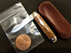 NORTHWOODS INDIAN RIVER JACK KNIFE IN BEAUTIFUL FLAWLESS GIRAFFE BONE NEW IN PKG.