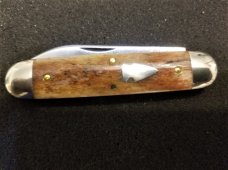 NORTHWOODS INDIAN RIVER JACK KNIFE IN BEAUTIFUL FLAWLESS GIRAFFE BONE NEW IN PKG.