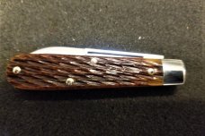 GREAT EASTERN CUTLERY TIDIOUTE #14 LICK CREEK BOYS KNIFE - 1 BLADE - ANTIQUE YELLOW JIGGED BONE NIT GREAT EASTERN CUTLERY TIDIOUTE #14 LICK CREEK BOYS KNIFE - 1 BLADE - ANTIQUE YELLOW JIGGED BONE NIT