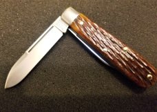 GREAT EASTERN CUTLERY TIDIOUTE #14 LICK CREEK BOYS KNIFE - 1 BLADE - ANTIQUE YELLOW JIGGED BONE NIT GREAT EASTERN CUTLERY TIDIOUTE #14 LICK CREEK BOYS KNIFE - 1 BLADE - ANTIQUE YELLOW JIGGED BONE NIT