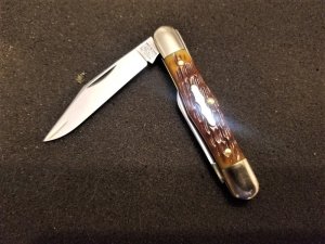 GEC #331220 CONDUCTOR NORTHFIELD ANTIQUE AUTUMN JIGGED BONE NIT GREAT EASTERN CUTLERY