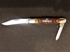 GEC #331220 CONDUCTOR NORTHFIELD ANTIQUE AUTUMN JIGGED BONE NIT GREAT EASTERN CUTLERY GEC #331220 CONDUCTOR NORTHFIELD ANTIQUE AUTUMN JIGGED BONE NIT GREAT EASTERN CUTLERY