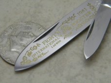 Fight'n Rooster Frank Buster Cutlery Co. Germany Pearl Gunstock Jack Knife 1981 Fight'n Rooster Frank Buster Cutlery Co. Germany Pearl Gunstock Jack Knife 1981
