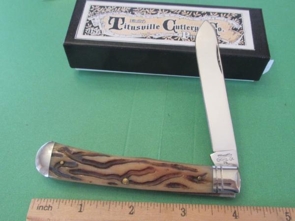 Titusville Cutlery Worm Grove 1 Blade Trapper Model # 19 Titusville Cutlery Worm Grove 1 Blade Trapper Model # 19