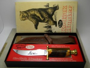 Case XX USA Stag Kodiak Hunter Fixed Blade Sheath Knife in Box Pre-1979.