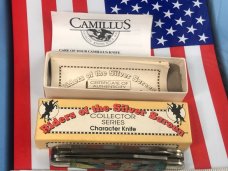 Vintage Camillus 2 Blade Large Cigar Knife w Riders of the Silver Screen Handles -Tom Mix -NOS Vintage Camillus 2 Blade Large Cigar Knife w Riders of the Silver Screen Handles -Tom Mix -NOS