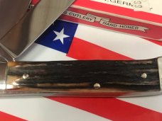 J A Henckels Hand Forged 2 Blade Trapper (HK-5-S) Super Matching Stag Handles -NOS +Orig Box J A Henckels Hand Forged 2 Blade Trapper (HK-5-S) Super Matching Stag Handles -NOS +Orig Box