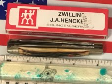 J A Henckels Hand Forged 2 Blade Trapper (HK-5-S) Super Matching Stag Handles -NOS +Orig Box J A Henckels Hand Forged 2 Blade Trapper (HK-5-S) Super Matching Stag Handles -NOS +Orig Box