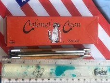 Colonel Coon (by Queen) 2 Blade Folding Hunter Knife w/ Harvest Orange Smooth Bone Handles -NOS