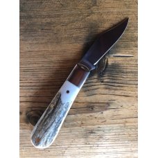 A. Wright & Son Sheffield, England Classic Barlow Knife w/Stag Scales and Clip Blade A. Wright & Son Sheffield, England Classic Barlow Knife w/Stag Scales and Clip Blade