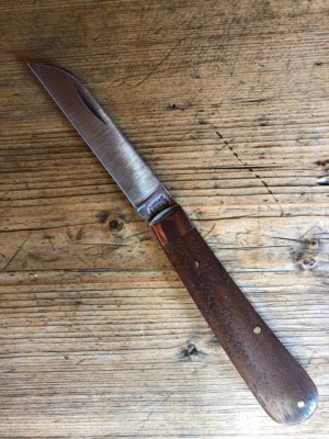 A. Wright & Son Large Lambsfoot Knife w/Rosewood Scales and Sheepsfoot Blade