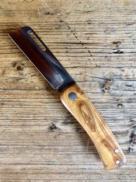 Kroo Blade Chunky Frank Knife with Beautiful Becote Scales and Tactical Sheepsfoot Blade Kroo Blade Chunky Frank Knife with Beautiful Becote Scales and Tactical Sheepsfoot Blade