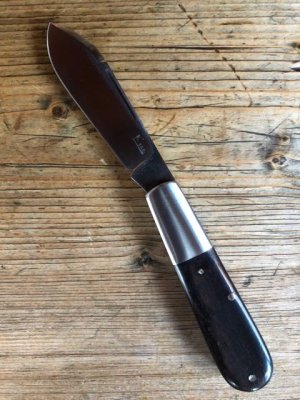 Kroo Blade Traditional Barlow Knife with Zebrawood Scales and Zulu Spear Blade