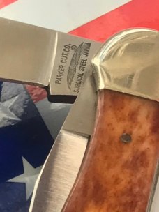 Vintage Parker Cutlery 2 Blade Copperhead Knife w/ Beautiful Appaloosa Bone Handles -NOS +Orig Box Vintage Parker Cutlery 2 Blade Copperhead Knife w/ Beautiful Appaloosa Bone Handles -NOS +Orig Box