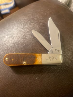 New Case XX USA 620091/2 CV Brown Bone Barlow With Nickel Silver Bolsters Plus Two Stainless Blades