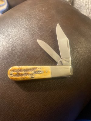 New Case XX USA 6.520091/2 SS Bone Stag Barlow With Nickel SilverBolster & Two Stainless Blades