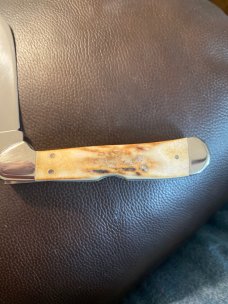 New Case XX •USA 51549L SS Super Fat & Gnarly Stag Copperlock With A Single Stainless Steel Blade New Case XX •USA 51549L SS Super Fat & Gnarly Stag Copperlock With A Single Stainless Steel Blade