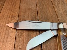 Russell Green River Works (by Boker) Sawcut Green Jigged Bone Stockman Mint Russell Green River Works (by Boker) Sawcut Green Jigged Bone Stockman Mint