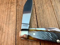 Russell Green River Works (by Boker) Sawcut Green Jigged Bone Stockman Mint