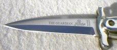NOS HUBERTUS SOLINGEN GERMANY  ( THE GUARDIAN )  GENUINE STAG AUTO SPRINGER ROSTFREI SWING GUARD 