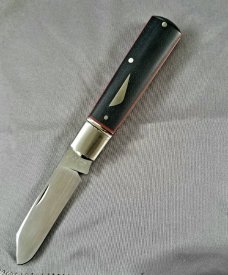 Birdvis Custom Spear Barlow Knife,NEW,W/SLIP,Micarta Scales,Cpm-154,3.625",integral bolsters Birdvis Custom Spear Barlow Knife,NEW,W/SLIP,Micarta Scales,Cpm-154,3.625",integral bolsters