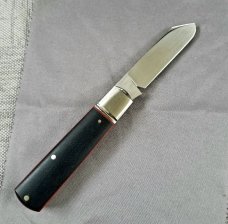 Birdvis Custom Spear Barlow Knife,NEW,W/SLIP,Micarta Scales,Cpm-154,3.625",integral bolsters Birdvis Custom Spear Barlow Knife,NEW,W/SLIP,Micarta Scales,Cpm-154,3.625",integral bolsters