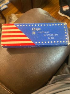 1976 New Case Kentucky Bicentennial Knife Wood Handle With Stainless Steel Blade Brand New In Box