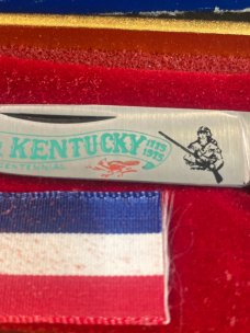 1976 New Case Kentucky Bicentennial Knife Wood Handle With Stainless Steel Blade Brand New In Box