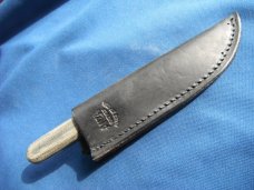 Small Anza Fixed Blade Knife With Original Sheath (#136). Like New. Made in the USA in 2013 Small Anza Fixed Blade Knife With Original Sheath (#136). Like New. Made in the USA in 2013