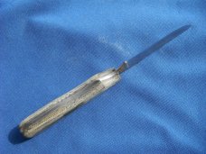 Small Anza Fixed Blade Knife With Original Sheath (#136). Like New. Made in the USA in 2013 Small Anza Fixed Blade Knife With Original Sheath (#136). Like New. Made in the USA in 2013