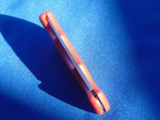 Rare Vintage USA Made Cutco 1886 RED LOCKBACK FOLDING POCKET KNIFE MADE IN USA, SERRATED EDGE. CUTCO