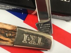 Vintage I*XL, - I XL, IXL Barlow Pocket Knife w/ Gnarly Stag Handles –Great Snap -NOS