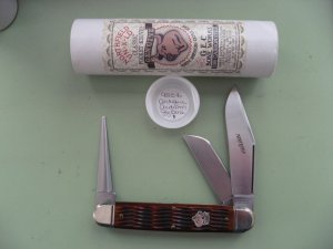 GREAT EASTERN 2016 TEXAS WHITTLER ANTIQUE AUTUMN JIG BONE SCALES