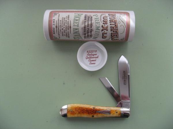 GREAT EASTERN 2019 TALON EUREKA JACK WITH ANTIQUE GOLDENROD CAMEL BONE SCALES GREAT EASTERN 2019 TALON EUREKA JACK WITH ANTIQUE GOLDENROD CAMEL BONE SCALES